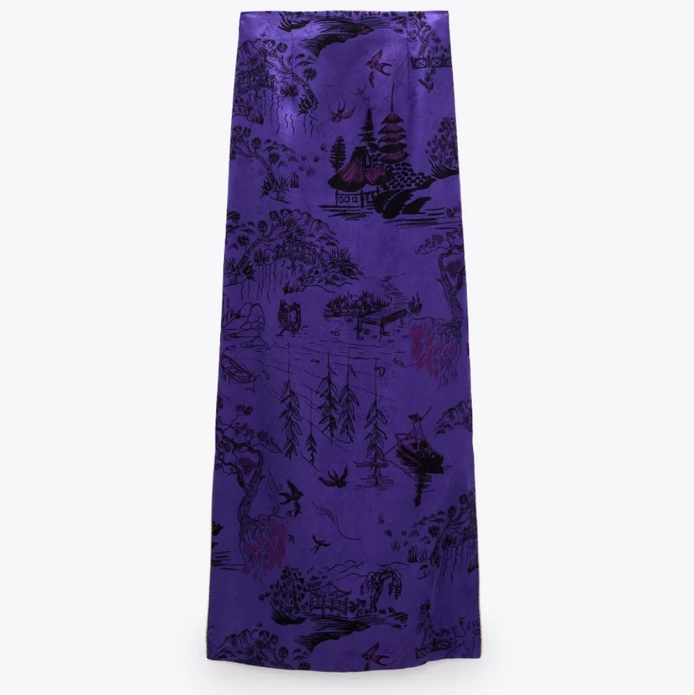 Printed Skirt with Piping Zara - Picture 11 of 13